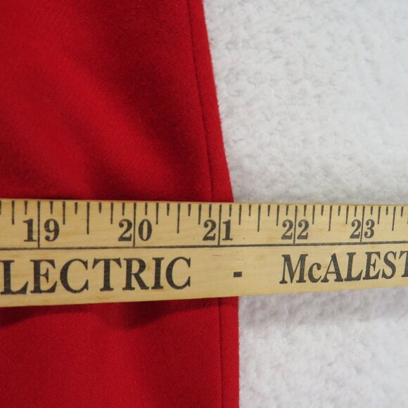 Vintage Pendleton Skirt Womens Size 14 Red Pencil Knee Length Kick Pleat - Picture 8 of 10